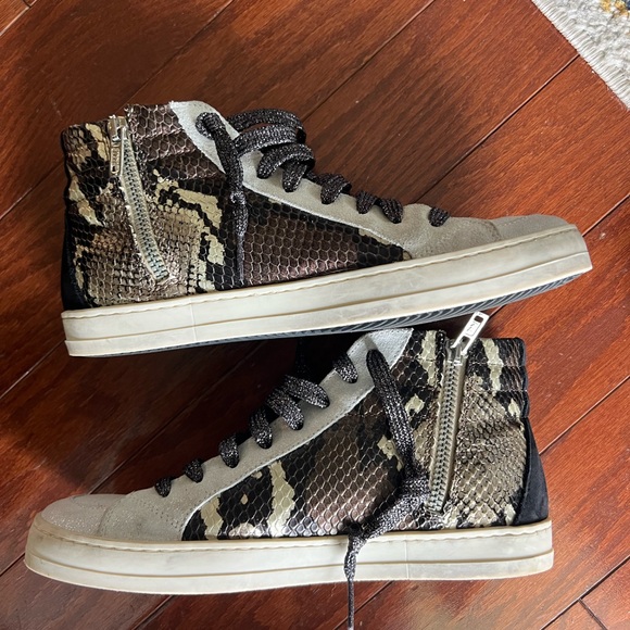 P448 Leather Animal Print Sneakers size 6.5 (EU 37) - Picture 7 of 11